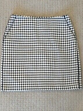 Banana Republic Black and White Geo Mini Skirt
